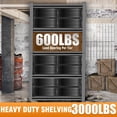 thumbnail image 6 of 72" H Garage Shelving 3000LBS Heavy Duty Shelving Units and Storage Shelves Adjustable 5 Tier Metal Industrial Shelving for Kitchen,Utility Room and Basement,Black (16" D*36" W*72" H), 6 of 8