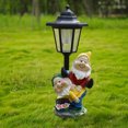 thumbnail image 4 of Lámpara decorativa Hexagonal de resina con luz de estatuilla bonita Solar para decoración de jardín, 4 of 4
