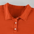 thumbnail image 6 of GrmtClth Men's Polo Shirts Loose Fit Half Sleeves Soft Touch Poly Buttons Chest Pocket Solid Color Lightweight Casual Polo Shirt for Men Daily Walking Vacation Weekend Outfits Vermilion M, 6 of 9