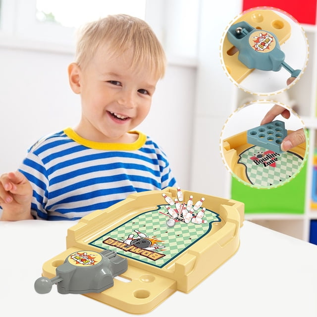 Multicolor Desktop Bowling Game, Kids Parent-Child Interaction Toy, Hand-Eye Coordination Training, Fun Indoor Activity