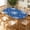 Blue-Floral-Tile, variant on YESAD Elastic Tablecloth For Oval Tables, Waterproof Tablecover For Up To 48x68in Oval Table Cover, Dining Tablecover For Indoor And Outdoor, Holiday, Dark-Gold-Baroque