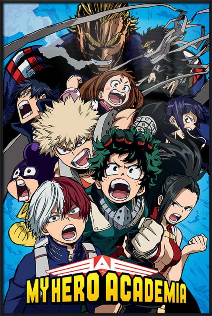 My Hero Academia - Framed Manga Anime TV Show Poster (Cobalt Blast