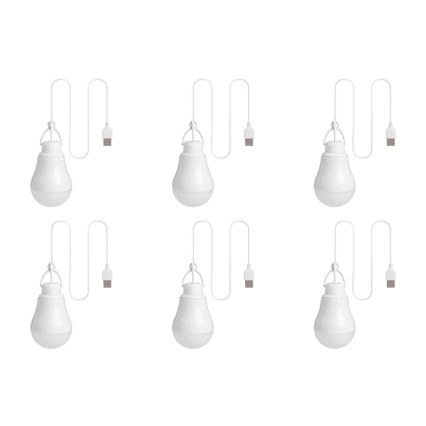 Bombilla LED Ahorro USB Lámpara Emergencia para Exteriores () Blanco