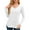 White, variant on JYLFC Women Shirts V Neck Tunic Tops Long Sleeve Shirts Curved Hem, Green 2XL