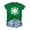 Tops-A470Green, variant on LEKWK St Patricks Day Shirt Women Clover Mandala Art Casual Tops Short Sleeve Basic Tees Crew Neck Geometric Flower Spring Clothing