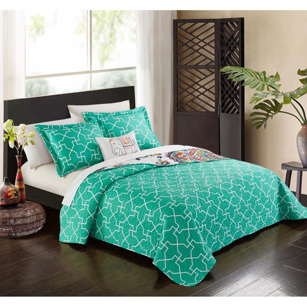 Putra 8 Piece Reversible Quilt Set, Overall Product Weight 11 lb., Set