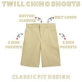 thumbnail image 2 of Boys Flat Front Twill Chino Shorts (Big Boys, Little Boys), 2 of 4