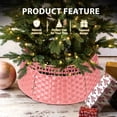 thumbnail image 7 of Ayieyill 26 Inch Christmas Tree Collar, Christmas Tree Skirt Cover for Christmas Tree Decorations | Wooden | Pink, 7 of 7