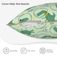 thumbnail image 5 of KLL Cute Dinosaurs in Space Decorative Throw Pillow Covers Velvet Soft for Couch Sofa Bedroom Living Room Outdoor - 18"x18", 5 of 8