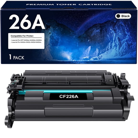 26A CF226A Compatible Toner Cartidge Replacement for  26A CF226A 26X CF226X Pro M402n M402dn M426 M402d M402dw Laser Jet MFP M426fdw M426fdn M402 M426dw Printer Ink(Black 1PACK)