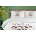 thumbnail image 4 of Ambesonne Saying Duvet Cover Sets, Attitude Art, 2-Queen, Peach Ruby, 4 of 7