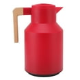 thumbnail image 1 of Thermal Coffee Carafe, Coffee Carafe European Style 1L Large Capacity Beech Wood Handle  For Home For Office Red, 1 of 8