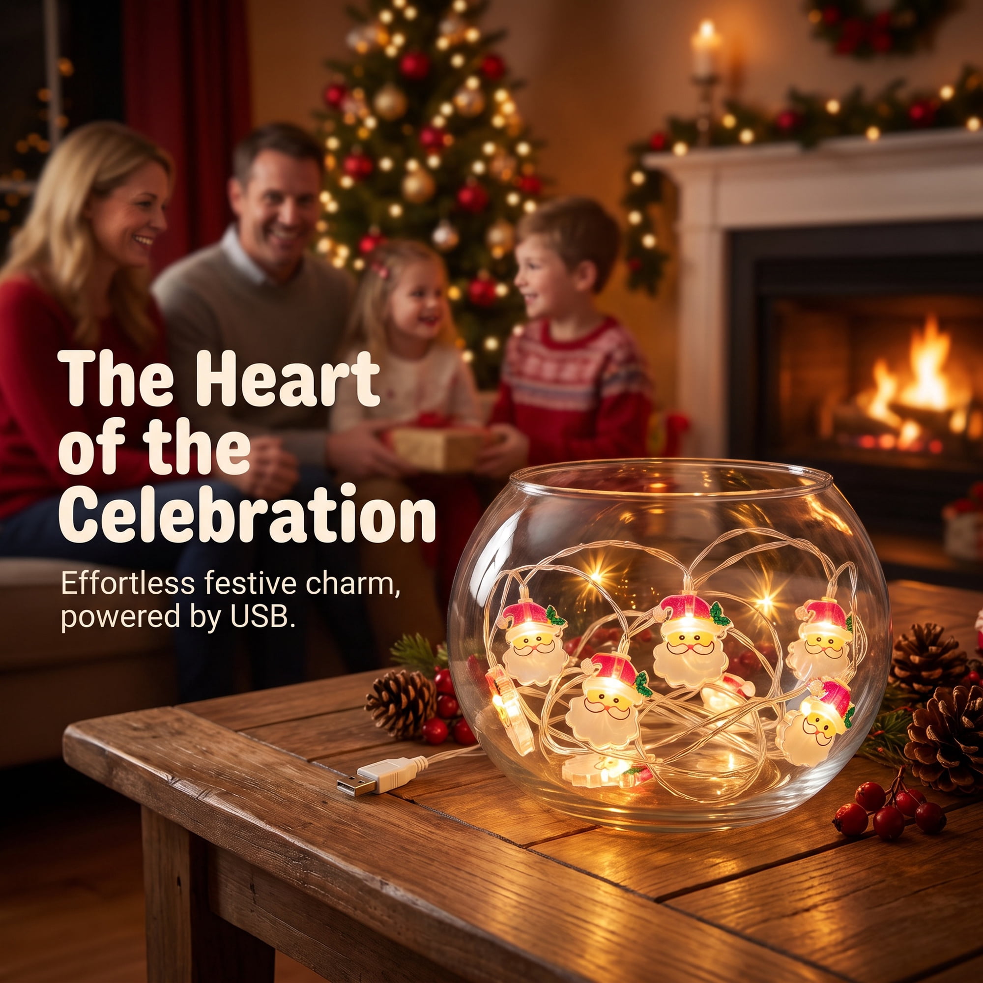 Unique Bargains Fairy Lights for Decor and Festive 9.8 ft Christmas USB Powered