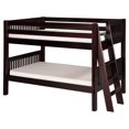 thumbnail image 4 of Camaflexi Twin over Twin Low Bunk Bed - Mission Headboard - Lateral Angle Ladder - Natural Finish, 4 of 6