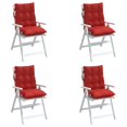 thumbnail image 2 of vidaXL Lowback Chair Cushions 4 pcs Red Oxford Fabric, 2 of 5