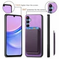 thumbnail image 4 of Dteck Case with Detachable Card Wallet for Samsung Galaxy A14 5G,Magnetic Leather 2 in 1 Removable Card Slot Wallet Case Shockproof Mag Safe Back Cover for Galaxy A14 5G,Purple, 4 of 9
