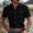 Gray, variant on Men's Casual Button Down Shirt Corduroy Solid Color Breathable Short Sleeve Button Flap Pocket Turndown Collar Summer Top for Daily Outdoor Wear Mens Fashion