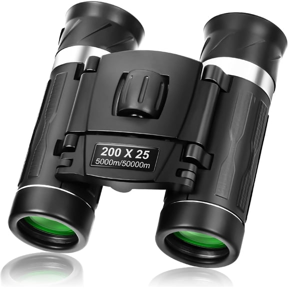 200x25 Mini Compact Binoculars for Adults Kids, High Powered Small Pocket Binocular, Lightweight Folding Binoculars for Bird Watching Hunting Theater Travel Sightseeing Sport Games