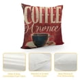 thumbnail image 2 of Vintage Style Coffee Decorative Throw Pillow Cover,But First Coffee Square (First Coffee), 2 of 5