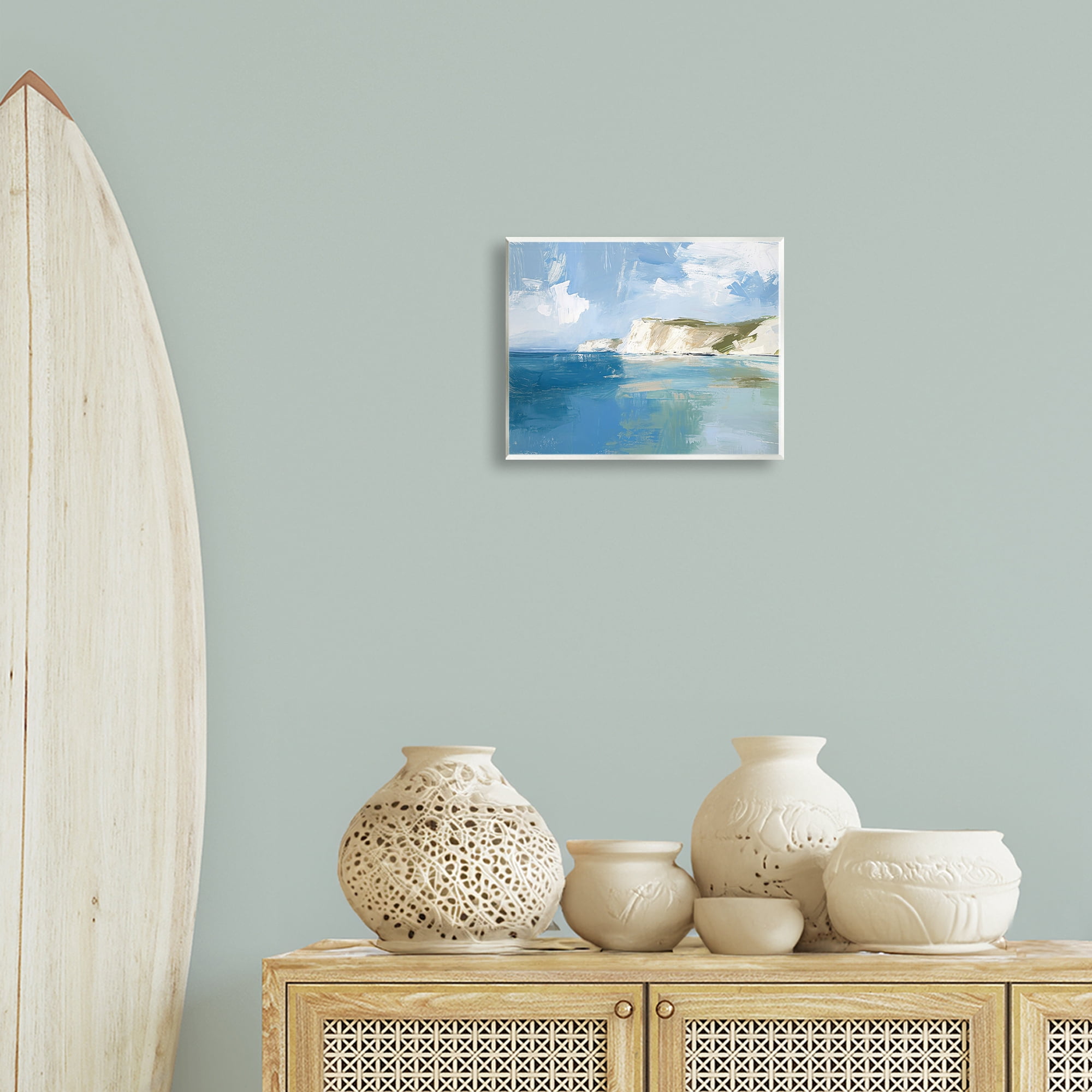 Stupell Industries Coastal Wilderness Shore Coastal Painting Unframed Art Print Wall Art, 14 x 11