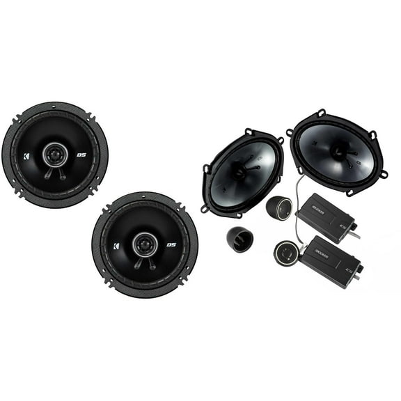 Kicker 46CSS684 CS-Series CSS68 6x8-Inch (160x200mm) Component System with .75-inch tweeters w/ 43DSC6504 6.5" Coaxial Bundle