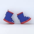 thumbnail image 4 of Botas de lluvia para niños pequeños con dibujos de tiburones fáciles de poner, zapatos de lluvia para bebés, botas impermeables para niños y niñas (azul, 7 niños pequeños), 4 of 5