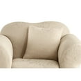 thumbnail image 5 of SureFit Stretch Jacquard Damask 2 Piece Chair Slipcover in Oyster, 5 of 6