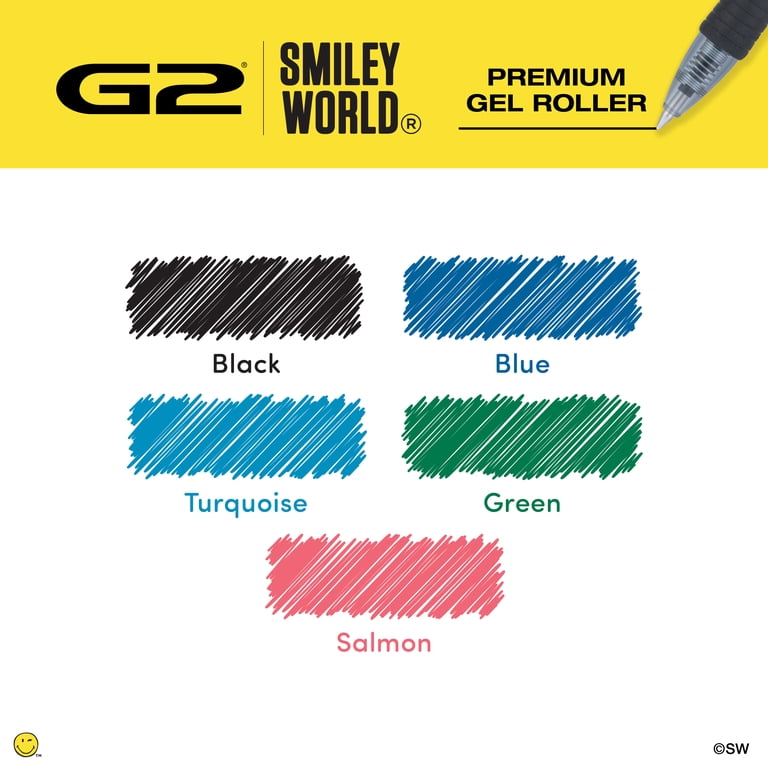 Pilot, G2 Premium Gel Pens, G2 | SmileyWorld® Collection, Fine