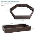 thumbnail image 3 of Maceta Elevada Costway Hexagonal de Exterior para Flores Verduras Hierbas 120 x 120 x 21 cm Marrón, 3 of 9