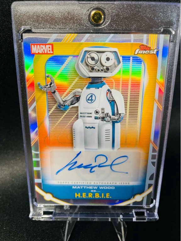 Collectible 2026 Topps Finest Marvel Fantastic Four 65th Anniversary H.E.R.B.I.E. Auto Matthew Wood FA-MW