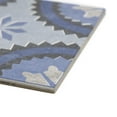 thumbnail image 3 of The Tile Life Verity Poppy 8" x 8" Patterned Azul Matte Porcelain Tile Sample 1 Piece, 3 of 14