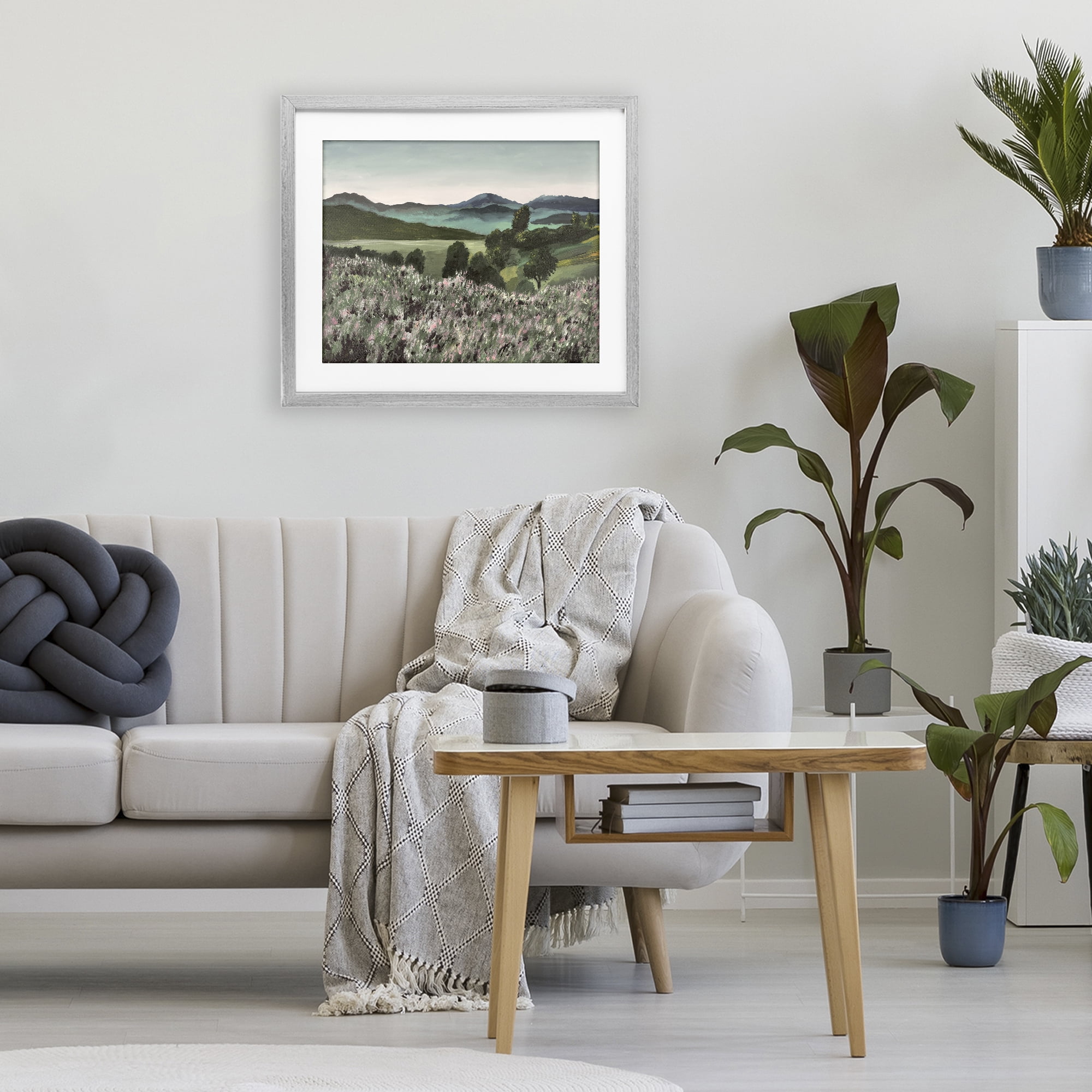 Stupell Industries Windblown Meadow Blooms Gray Framed Print Under Glass, design by Lee Ann Zirbes