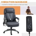 thumbnail image 3 of Vinsetto Big and Tall Executive Office Chair with Vibration Massage, Gray, 3 of 9