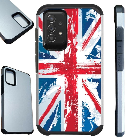Compatible with Samsung Galaxy A72 5G Hybrid Fusion Guard Phone Case Cover (UK Flag Faded)