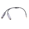 thumbnail image 1 of Kearding Conector de 3,5mm a doble Cable auxiliar de 6,35mm, 2 enchufes, divisor de Audio Flexible, Cable adaptador antiinterferencias, Cable conector de Cables de audio/vídeo, 1 of 6