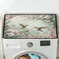 thumbnail image 5 of ZIATUBLES Washer and Dryer Top Protector Mat Anti-Scratch Washing Machine Top Cover Pad for Laundry Room Washable Home Kitchen Decor Accessories, 24 x 19.7 Inch, Hummingbird Peach Blossom, 5 of 7