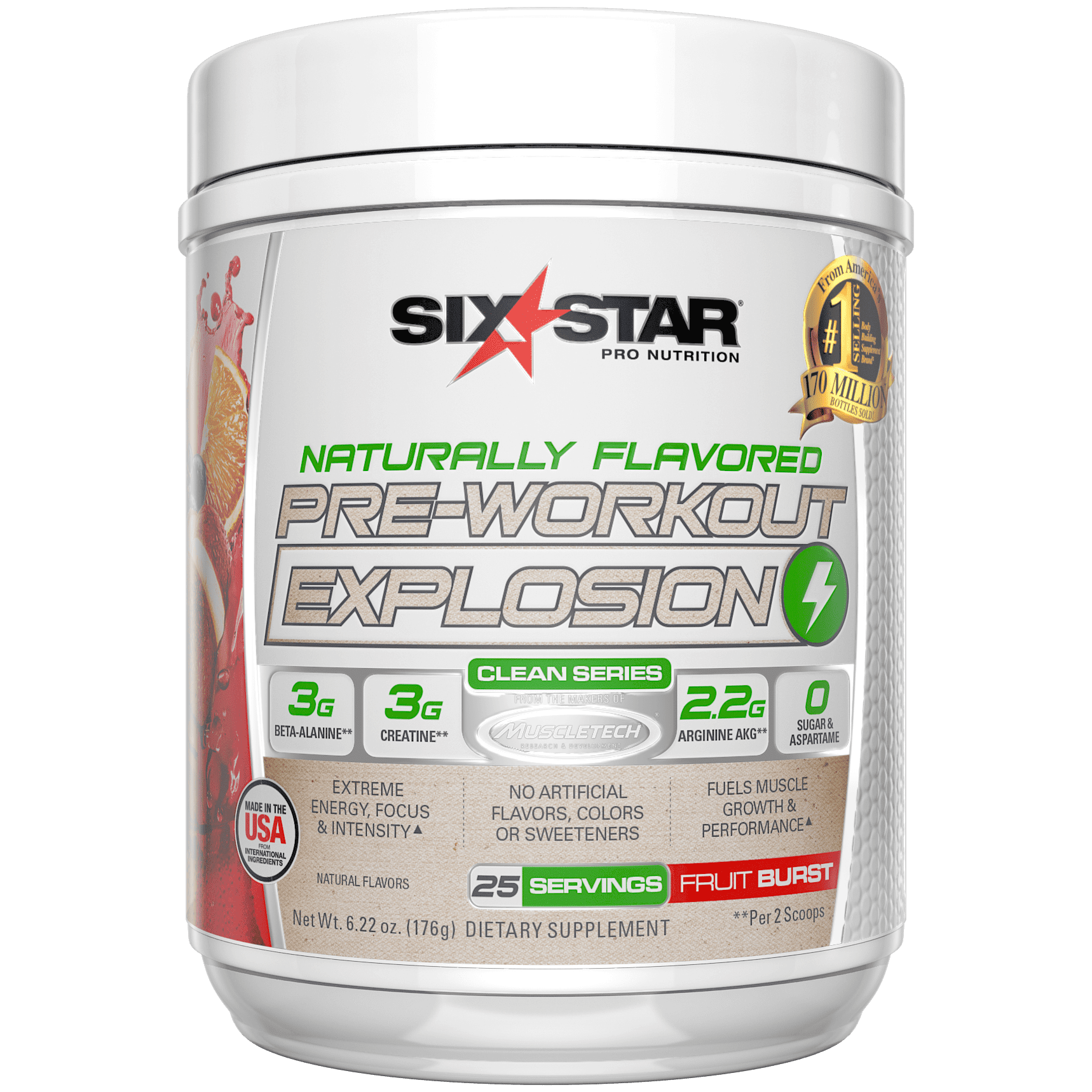 Pre Workout Supplement Powder, Naturally Flavored, for Women and Men, Keto friendly, No