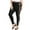 Black, variant on ZyeKqe Plus Size Leggings for Women High Waisted Yoga Pants Side Lace Crochet Full Length Tights