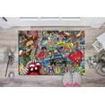 thumbnail image 5 of Office Rug, Colorful Rugs, Large Rugs, Outdoor Rugs, Soft Rugs, Graffiti Rugs, Entry Rug, Bedroom Rugs, Colorful Graffiti Rugs, Thin Rug, 2.6'x6.5' - 80x200 cm, 5 of 8