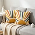 thumbnail image 4 of PiGOGI Set of 2 Bohemian Sun Print Throw Pillow Covers Geometric Decorative Cushion Cases, 4 of 6