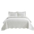 thumbnail image 7 of 3-Piece Elegantly Embroidered 100% Cotton Oversized Quilt Bedspread Set Wavy Edge TX, 7 of 7