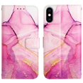 thumbnail image 4 of Funda para iPhone X/XS de piel sintética con función atril y diseño de mármol, 4 of 5