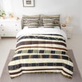 thumbnail image 2 of jejeloiu Geometric Stripes Bedding Comforter Set 7-Piece,Retro Geometric Lines King Bedding Sets,Abstract Geometrical Aesthetic Bed Sheets For Men Women,Microfiber Bedroom Decorative Reversible, 2 of 8