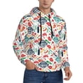 thumbnail image 2 of Pofeuu Barbecue Print Mens Casual Hooded Collar Drawstring Hoodies Pullover Sweatshirts Casual Long Sleeve Shirts-Medium, 2 of 7