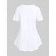 thumbnail image 2 of Camiseta con Estampado de Bandera de Estados Unidos en Talla Extra Rosegal  Camisetas tallas grandes, 2 of 5