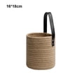 thumbnail image 4 of Hanging Storage Basket Laundry Picnic Plant Towel Toy Nordic Style Woven Pot Planter Makeup Desktop Home Garden Decor Khaki 16*18cm, 4 of 10