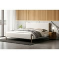 thumbnail image 5 of Omax Decor Liana Upholstered Platform King Bed in White Boucle Fabric, 5 of 14
