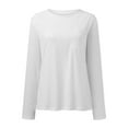 thumbnail image 4 of Youmylove Women T-Shirts Autumn Winter Casual T Shirts Long Sleeve Leisure Stylish Tunic Tops Round Neck Shirts, 4 of 4