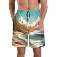 thumbnail image 1 of Fotbe Coastal Palm Beach Trajes de Baño Estampados para Hombre, Shorts de Verano de Secado Rápido, Ropa de Playa, Bañadores-Small, 1 of 6