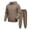 Camel, variant on Mens Hoodie and Jogger Set Casual Athletic Sweat Suit Long Sleeve Pullover Hooded Top with Drawstring Pants Purple L